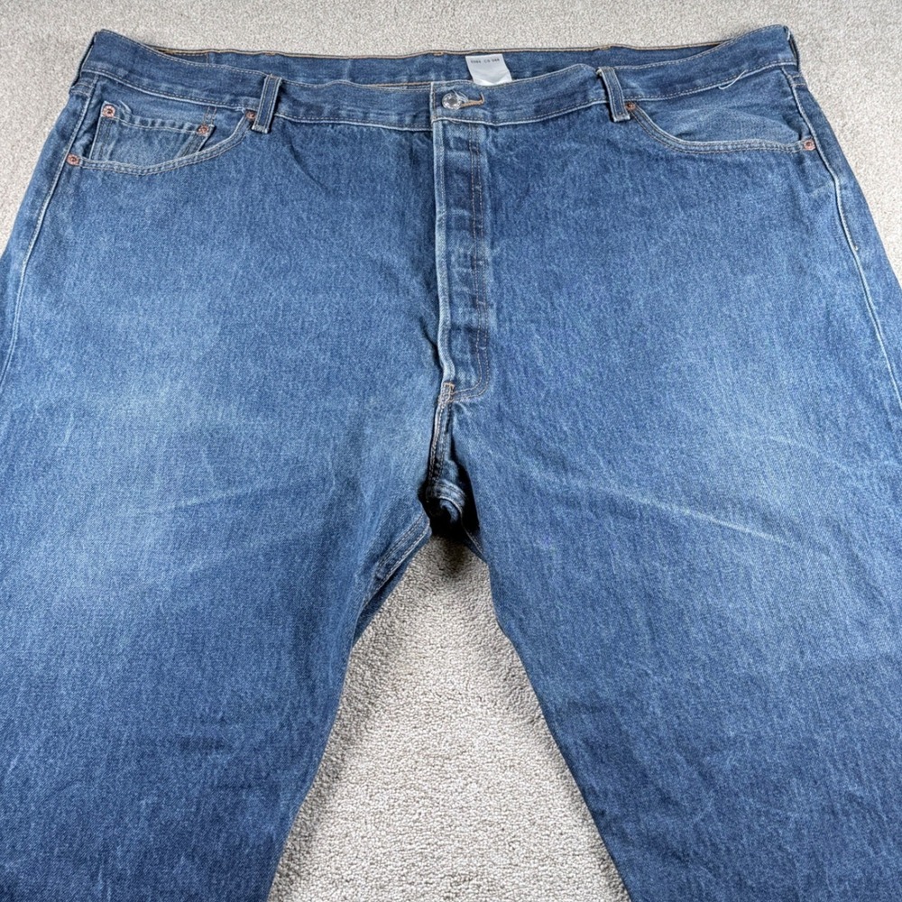 Levi's 501XX Original Fit Jeans Mens 48x29.5 Blue Fair Straight Button Fly 501 - Picture 2 of 13